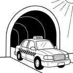 coloriage Taxi pour enfant de 6 ans