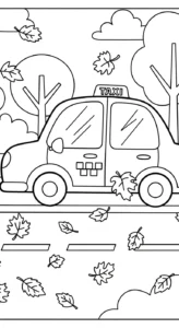 coloriage Taxi a imprimer gratuit