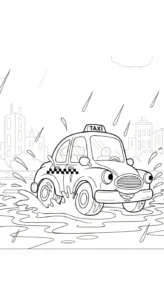 coloriage Taxi d
