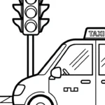 coloriage Taxi en ligne pour enfant