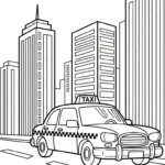 coloriage Taxi pour enfant de 3 ans