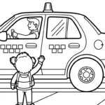 coloriage Taxi pour enfant de 5 ans