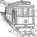 coloriage Taxi à imprimer kawaii