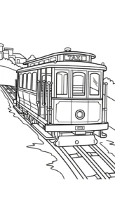 coloriage Taxi à imprimer kawaii
