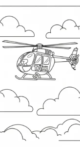 coloriage Taxi à imprimer