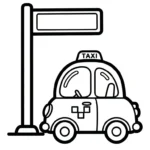 coloriage Taxi pour enfant gratuit