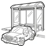 coloriage Taxi à imprimer