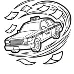 coloriage Taxi à imprimer gratuitement