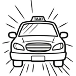 coloriage Taxi à imprimer pour enfant de 12 ans