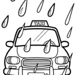 coloriage Taxi et apprentissage