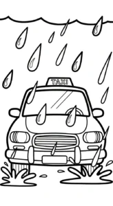 coloriage Taxi et apprentissage