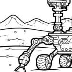 coloriage Vaisseau Spatial pour primaire