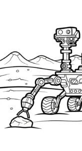 coloriage Vaisseau Spatial pour primaire