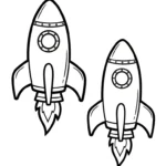 coloriage Vaisseau Spatial a imprimer gratuitement