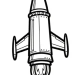 coloriage Vaisseau Spatial gratuit à imprimer
