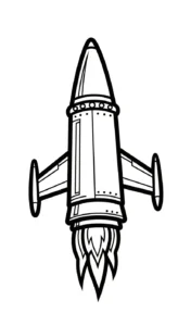 coloriage Vaisseau Spatial gratuit à imprimer