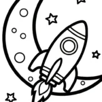 imprimer coloriage Vaisseau Spatial gratuit