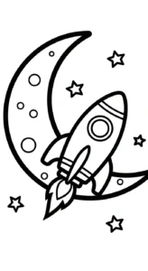 imprimer coloriage Vaisseau Spatial gratuit