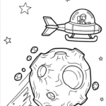 imprimer coloriage Vaisseau Spatial