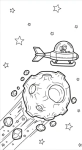imprimer coloriage Vaisseau Spatial