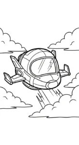 coloriage Vaisseau Spatial à imprimer gratuitement pdf