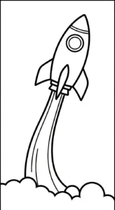 coloriage Vaisseau Spatial pour enfant de à imprimer