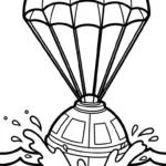 coloriage Vaisseau Spatial pour enfant de 4 ans