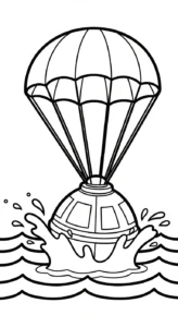 coloriage Vaisseau Spatial pour enfant de 4 ans
