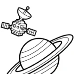 coloriage Vaisseau Spatial pour enfant de 3 ans