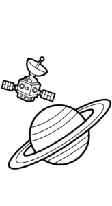 coloriage Vaisseau Spatial pour enfant de 3 ans