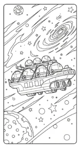 coloriage Vaisseau Spatial à imprimer pour enfants