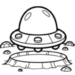 coloriage Vaisseau Spatial a colorier en ligne