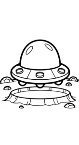 coloriage Vaisseau Spatial a colorier en ligne