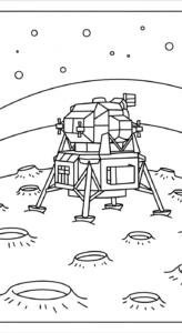 coloriage Vaisseau Spatial à imprimer pour enfant de 4 ans
