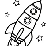 coloriage Vaisseau Spatial pour enfants