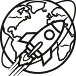coloriage Vaisseau Spatial pour enfant à imprimer