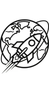 coloriage Vaisseau Spatial pour enfant à imprimer