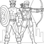 coloriage Captain American a dessiner et imprimer