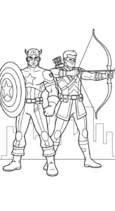 coloriage Captain American a dessiner et imprimer