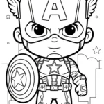 imprimer coloriage Captain American