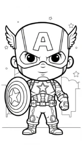 imprimer coloriage Captain American