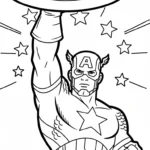 coloriage Captain American de pour enfants