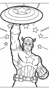 coloriage Captain American de pour enfants