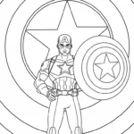 coloriage Captain American à imprimer pour enfants