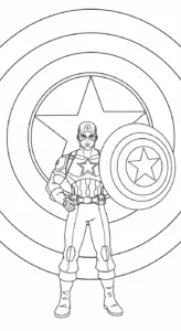 coloriage Captain American à imprimer pour enfants