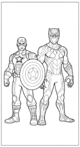 coloriage Captain American et decoupage a imprimer gratuit