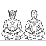 coloriage Captain American a imprimer gratuitement