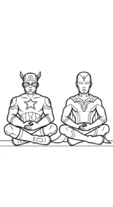 coloriage Captain American a imprimer gratuitement