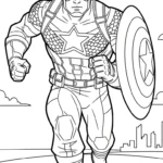 coloriage Captain American et découpage à imprimer