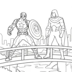 coloriage Captain American à imprimer pdf gratuit